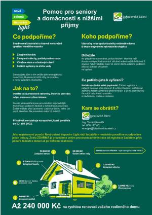 Nová zelená úsporám - pomoc s dotací od Luhačovského Zálesí